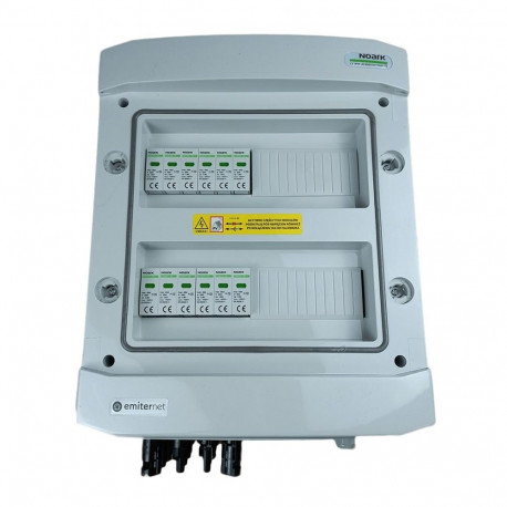 EMITTER DC lülitusseade hermetiseeritud IP65 Noark 1000V type 2 DC ülepinge kaitse 4x PV-ahel 4x MPP