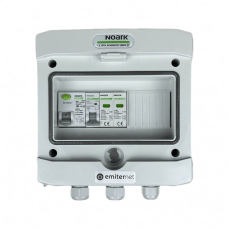 Switchgear attached AC hermetic IP65 EMITTER with surge protective device AC Noark type 2, 16A 1-F, 