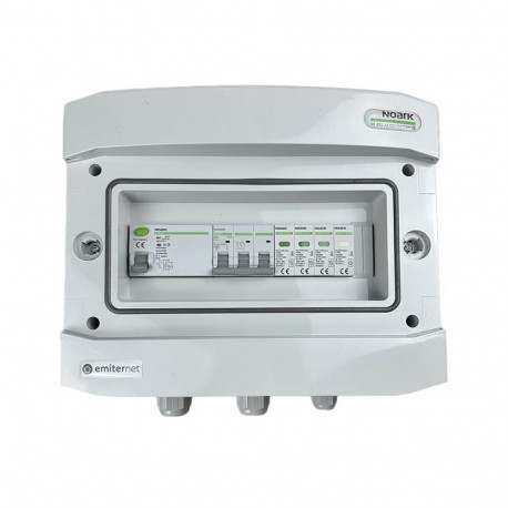 Switchgear attached AC hermetic IP65 EMITTER with surge arrester AC Noark type 1+2, 32A 3-F, RCD typ