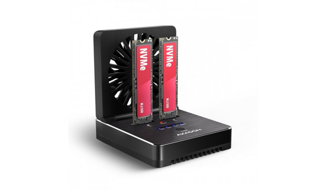 ADSA-M2C22 USB-C 2xNVMe /SATA M.2 20Gbps cooler