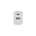 USB charger Ribera 1xUSB-A 1xUSB-C white