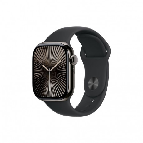 Apple Watch Series 10 GPS + Cellular 42mm kiltkivihall titaankorpus ja must spordirihm - S/M