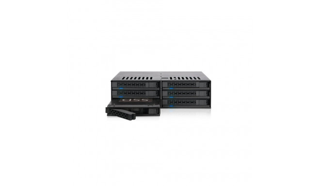 Icy Dock MB326SP-B disk array 0 TB Rack (1U) Black