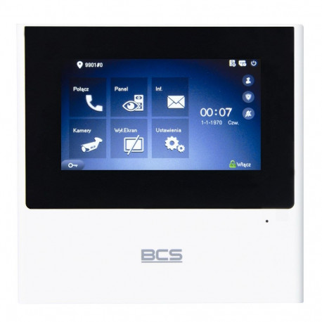 BCS BCS-MON4000W-S video intercom system 10.9 cm (4.3") Black, White