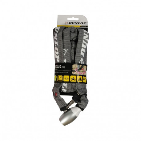 Dunlop - Zapięcie rowerowe na zamek łańcuch 120cm (Szary)
