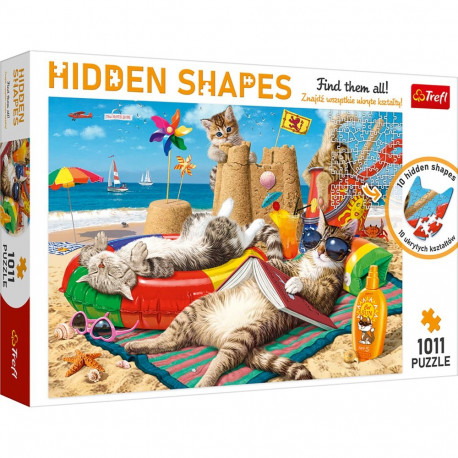 TREFL HIDDEN SHAPES Pusle Kasside puhkus, 1000 osa