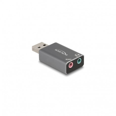 DeLOCK External USB Sound Card with USB-A male to 2 x 3.5 mm Stereo jack Plug & Play audio adapt