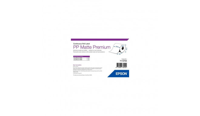 Epson PP Matte Label Premium, Continuous Roll, 105mm x 29m