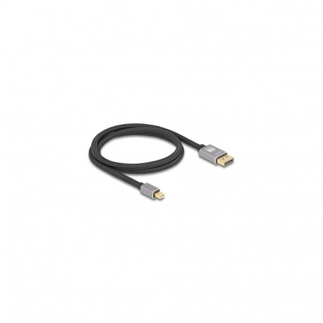 DeLOCK Mini DisplayPort to DisplayPort cable 8K 60 Hz 1 m grey metal without latch