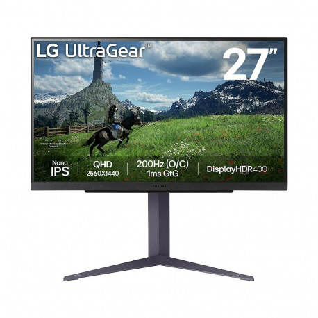 LG mängumonitor UltraGear 27GS85Q-B 68,6cm/27" (2560x1440) 16:9 QHD NanoIPS 1ms 200Hz USB HDMI DP, m