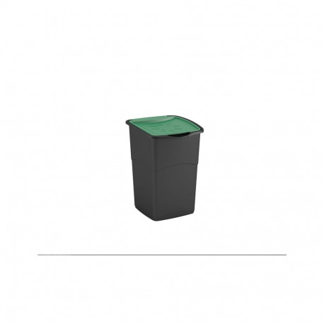 KORAL REFUSE BIN BLACK/ GREEN 47L