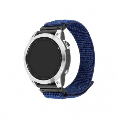 fixed | Sporty Strap for Garmin QuickFit 22mm | 160-210 mm | Dark blue | Nylon