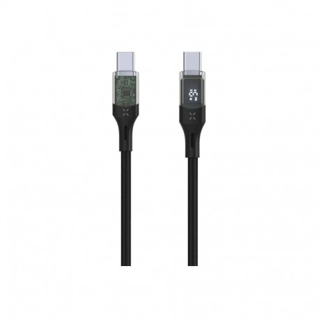 fixed | Cable USB-C/USB-C with display, PD support, 2m, USB 2.0, 100W | FIXDD-CC2-BK