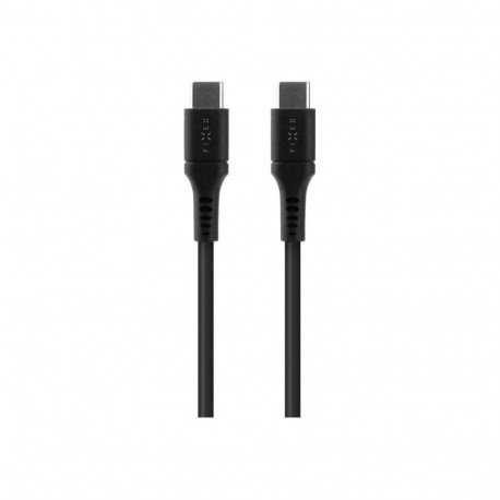 fixed | Liquid Silicone Cable USB-C/USB-C, 2m, 60W | FIXDLS-CC2-BK