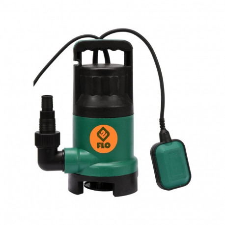 Flo GRF 79773 Dirty Water Submersible Pump, 750W, 230V AC, 50Hz, 14000l/h, 7.5m head, IPX8, 10m cabl