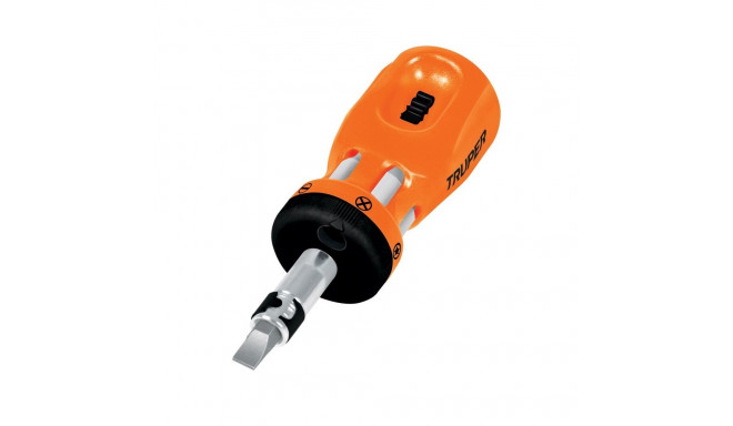Truper ratchet mini screwdriver with 6 bits