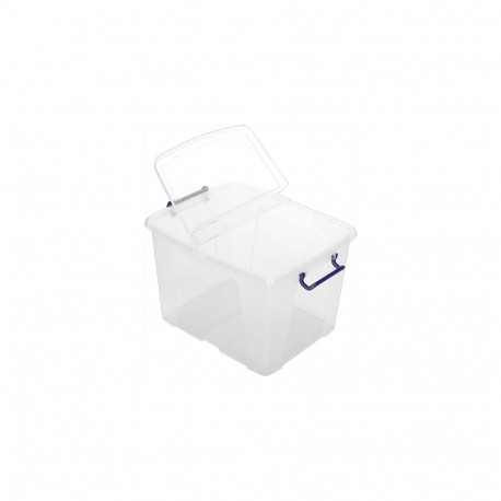 PLASTIC STORAGE BOX WITH SPLIT LID 40L (32x39.5x50cm)