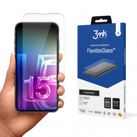 Kaitsekile FlexibleGlass, Apple iPhone 15, 3mk