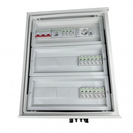 Switchgear attached DCAC hermetic IP66 EMITTER with DC surge arrester Noark 1000V type 1+2, 5 x PV s