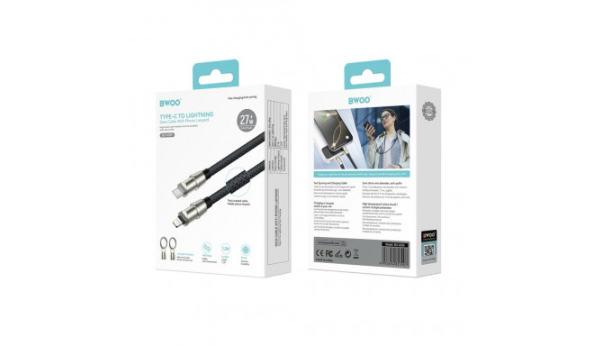 BWOO Lanyard Cable USB-C - Lightning 1.2m 27W with strap
