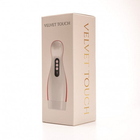 Masturbaator vibratsiooni ja imemisfunktsiooniga Cyberskin USB-laetav, valge