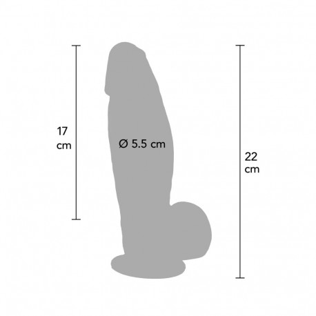 Ülirealistlik silikoonist dildo 22cm