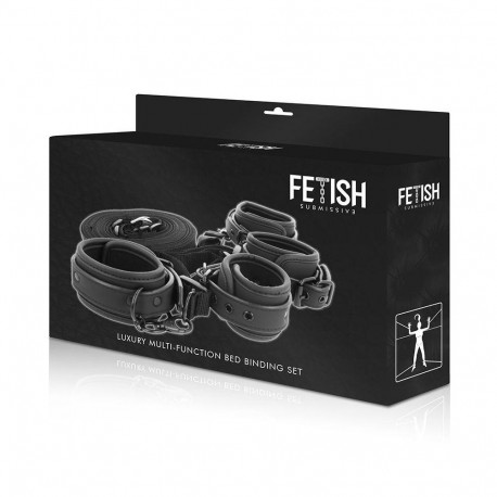 FETISH käeraudade ja sidemete komplekt SUBMISSIVE neopreenvoodriga