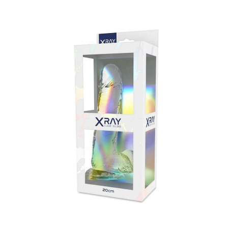 X RAY - CLEAR COCK WITH BALLS 20 CM -O- 4.5 CM