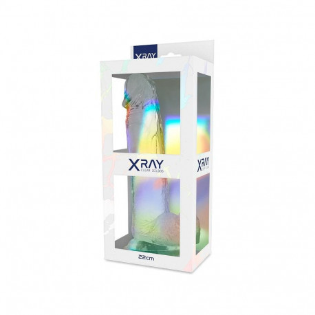 X RAY - CLEAR COCK WITH BALLS 22 CM -O- 4.6 CM