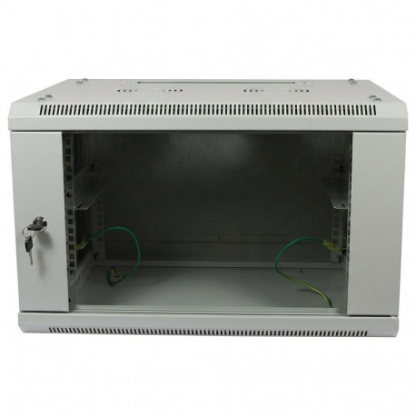 "ALLNET Netzwerkschrank 19"" 9HE 1-teilig T450mm Lichtgrau zerlegt(Flat Pack) SMA-Serie"