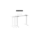 Adjustable Height Table Up Up Bjorn II White, Table top M Dark Walnut