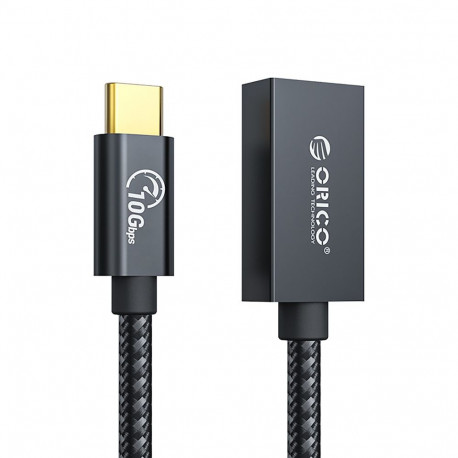 Orico CAF31 USB-C - USB-A 3.1 Gen 2 10Gbps 30cm OTG adapter - black