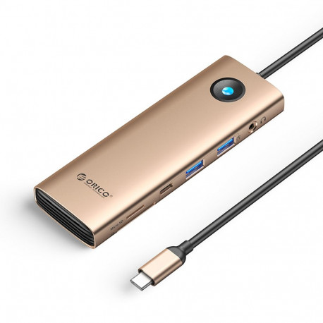 Orico PW11 9in1 USB-C Docking Station 2x USB-A 3.0 1x USB-C 3.0 1x USB-C PD 100 1x HDMI 4K 60Hz 1x m