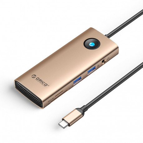 Orico PW11 8in1 USB-C Docking Station 2x USB-A 3.0 1x USB-C PD 100W 1x HDMI 4K 60Hz 1x microSD/SD 1x