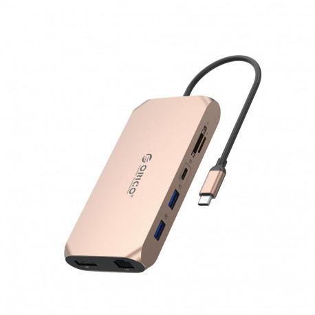 Orico XCR 12in1 USB-C Docking Station 2x USB-A 3.1 1x USB-A 2.0 1x USB-C PD 100W 1x USB-C 3.1 2x HDM