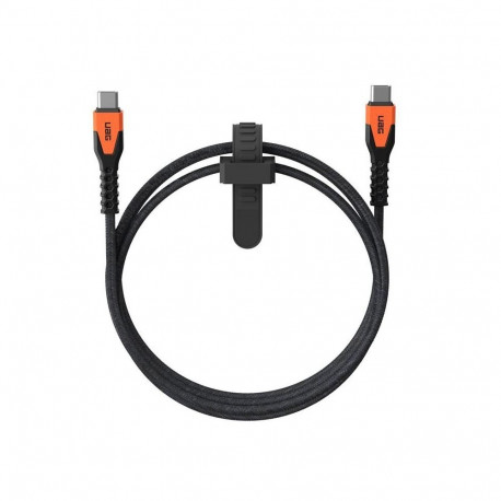 USB-C kaabel Rugged Kevlar (USB-C  USB-C), 1.5m, must/oranž, eriti vastupidav, Urban Armor Gear (
