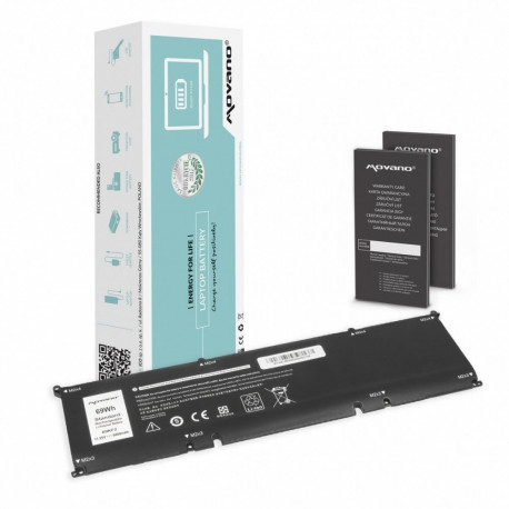 Dell aku 69KF2 Alienware M17 M15 R3 R4 Precision 5550 XPS 9500 9510 6000mAh (69Wh)