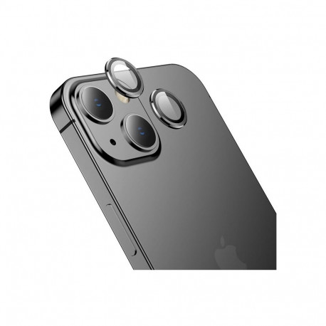 Kaamera kaitseklaas Hoco iPhone 15/15 Plus 3D Eagle, metall, must