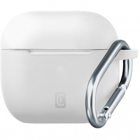 Airpods 4 laadimiskarbiümbris Cellular Line Bounce, silikoon, valge