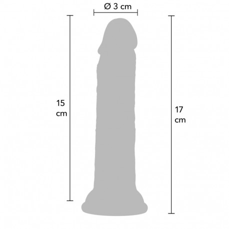 Realistic dildo vedelast silikoonist 17cm