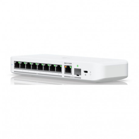 Ubiquiti lüliti Flex 2.5G 8-pordiline 2.5GbE haldatav lauapealne 1×10Gbps (RJ-45) port 1×SFP+ port