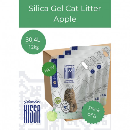 Suomen Kissa apple-scented silica gel cat litter 8x3.8L
