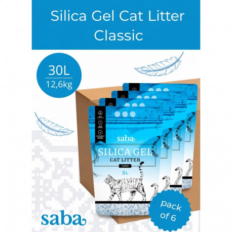 SABA classic silica gel cat litter 6x5L