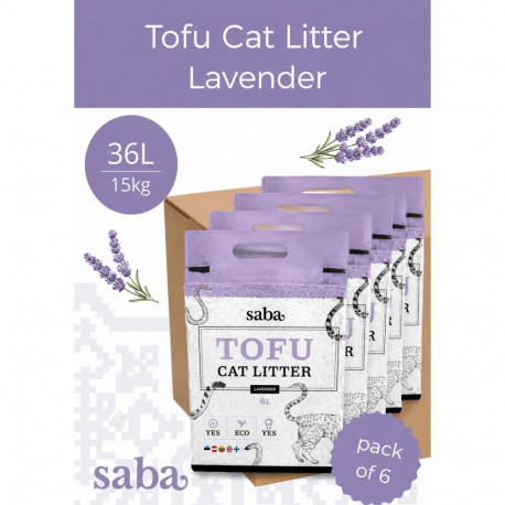 SABA lavender-scented tofu cat litter 36L