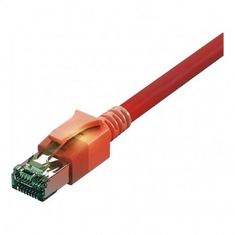 "EasyLan DualBoot LED Patchkabel RJ45 S/FTP Cat.6A (Class EA), mit saCon Stecker, LSOH, rot, 2 m"