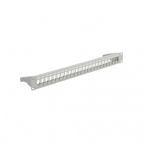 "EFB Verteilerfeld 19"" 1HE, 24-Port, Metall, klappbar grau RAL7035"