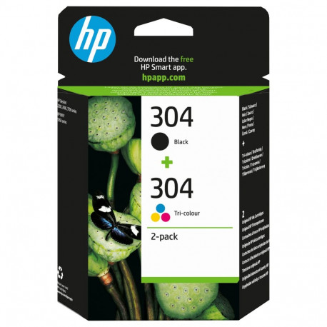 HP multipakk 3JB05AE No.304, must 4ml / tsüaan/magenta/kollane 2ml