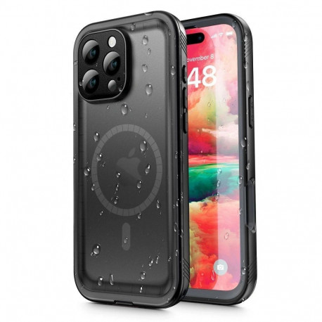 Case for iPhone 16 PRO Shellbox Dot waterproof MagSafe compatible black