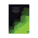 HARD COVER NOTEBOOK A5 WAVES SQUARED