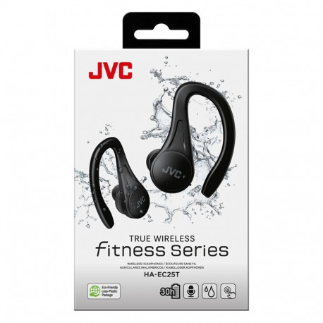 Headphones - JVC HA-EC25TBU, Bluetooth 5.1, IPX5, 30H Playback Time, Black